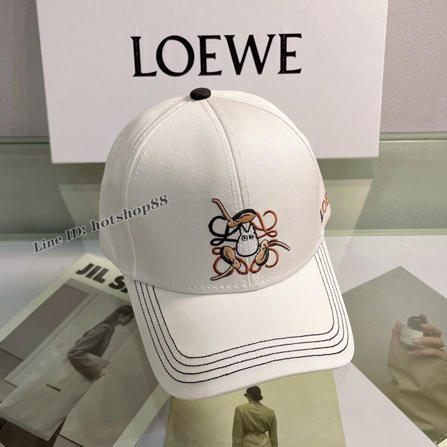 Loewe羅意威2022春夏新款滿繡logo夏季棒球帽 男女同款跑步遮陽防曬鴨舌帽 mmyj3159